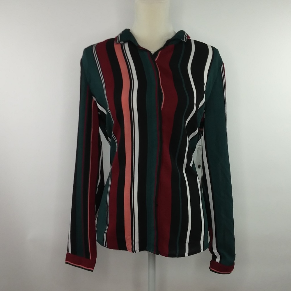True4You Colorful Long Sleeve Blouse NWT